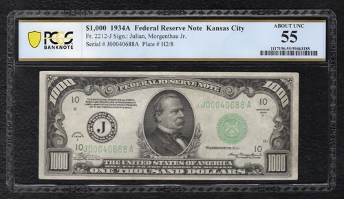 2212 1934 1000 frn - fr., 1934-a